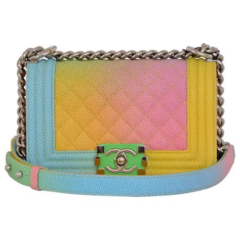 rainbow chanel purse|chanel small boy bag.